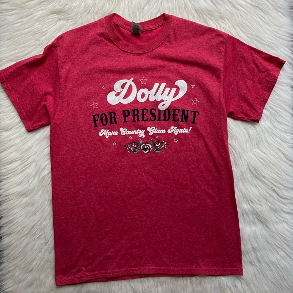 Dolly For President Make Country Glam Again Short Sleeve Tee Size Large